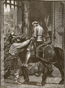 Flodden後のエジンバラ、Cassells Illustrated History of England（sepia写真）のイラスト 作： English School