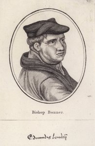 メアリー1世の時代にプロテスタントを迫害したイギリスの聖職者でロンドン司教のエドマンド・ボナー（彫刻作品 作： English School