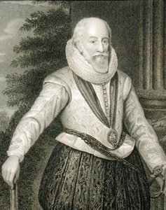 エドワード・サマセット、第4代ウースター伯爵（1553年頃～1627年頃）、「ロッジの英国肖像画」より 作： English School