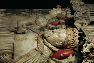 カンタベリー大聖堂（大理石）の彼の墓のヘンリー4世（1367-1413）のエフィジー