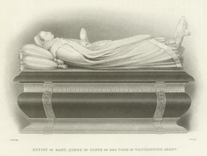 ウェストミンスター寺院の墓にいるスコットランドの女王、マリアの像