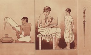 エジプトの書記とギリシャの男子生徒 作： English School