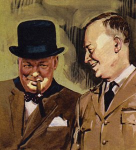 アイゼンハワーとウィンストン・チャーチル 作： English School