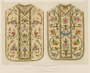 ミラノのルイージとエルシリアマルティーニの刺繍入りチャブレス 作： English School