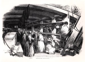 移民船、デッキ間、1850 作： English School