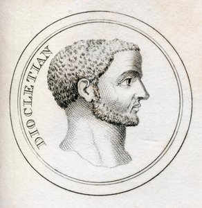 1825年に発行された「クラブの歴史辞典」からのディオクレティアヌス帝（リソ） 作： English School