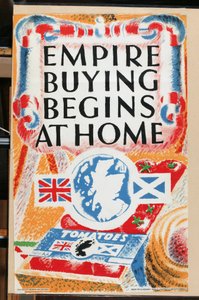エンパイア・バイイング・ビギンズ・アット・ホーム』シリーズより「英国は彼女のプロデュースを見せる」[6321241]（カラーリトグラフ） 作： English School