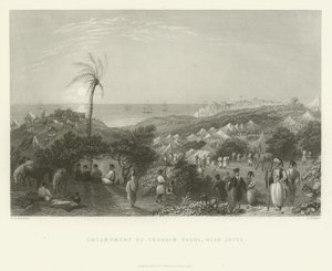 1837年、ヤッファ近くのイブラヒムパシャの野営地 作： English School