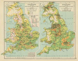 産業革命前のイギリス 1701年頃産業革命後のイギリス 1911年（カラーリトグラフ） 作： English School