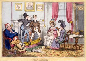 英語の暖炉、パブ。 J. lePetit、ダブリン、c.1820（手塗りの彫刻）