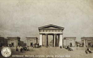 エントランスポーチコ、ユーストングローブ駅、1838 作： English School
