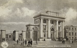 バーミンガム（カーゾンストリート）駅への入り口、1838 作： English School