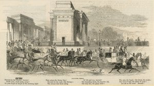 Epsom Races：Leaving Town 作： English School