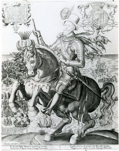 チャールズハワードの馬術の肖像画 作： English School