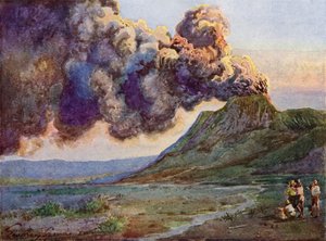 インドネシア、ジャワ島のブロモ山の噴火（カラーリソ） 作： English School