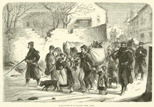 1870年12月、パリ近郊の村からの避難 作： English School