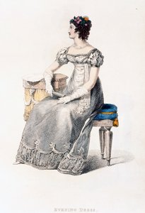 Ackermanns Repository of Artsのイブニングドレス、ファッションプレート 作： English School