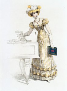 Ackermanns Repository of Artsのイブニングドレス、ファッションプレート 作： English School