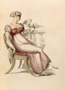 Ackermanns Repository of Artsのイブニングドレスまたは夜会服、ファッションプレート 作： English School