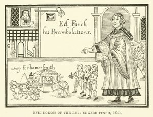 エドワードフィンチ牧師の悪事、1641年 作： English School