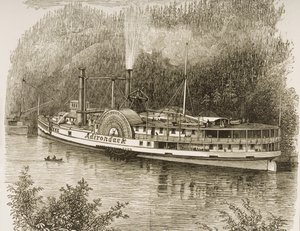 ハドソン川の遊覧船、1870年頃