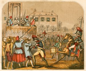 フランスのルイ16世の処刑 作： English School