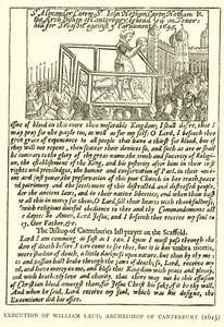 カンタベリー大司教ウィリアム・ロードの処刑（1645） 作： English School