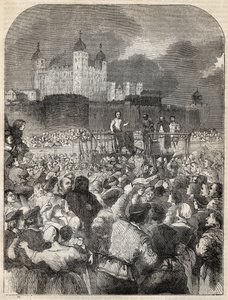 ノーサンバーランド公爵のタワー・ヒルでの処刑 - 1553年（ジョン・ダドリー 作： English School