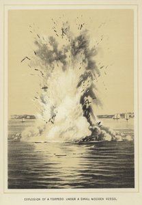 小さな木製の船の下での魚雷の爆発 作： English School