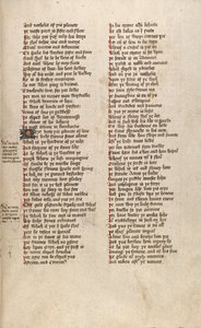 Ms New Coll 266のF151r、John GowerによるDe confessio amantis（ペン＆ベラムのインク） 作： English School