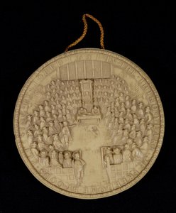 1651年のイギリスの大アザラシの複製、下院のセッションでの表側の描写（裏面については105042を参照） 作： English School
