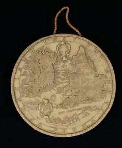 イングランド、ウェールズ、アイルランドの地図を示した、1651年のイギリスの大シールの複製（表紙は105041を参照） 作： English School