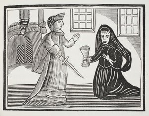 エレノア女王に毒殺されているフェアロザモンド、パブのジョンアシュトンによる18世紀のChap-booksのイラスト1882
