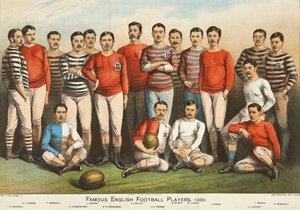 ボーイズオウンの1881年の有名なイギリスのサッカー選手 作： English School