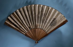 バースの地図を描いたファン、1790年頃（印刷された紙の葉と木）