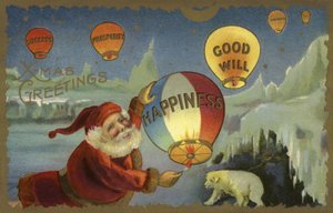 風船を離れて父のクリスマスの設定 作： English School