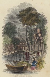 中国のランタン祭り（彩色画 作： English School