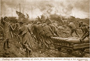 銃の給餌、1914-19 作： English School