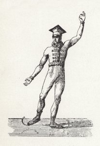 男のアイススケートの図 作： English School