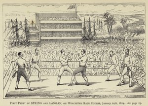 春とランガンの最初の戦い、ウスター競馬場、1824年1月24日 作： English School