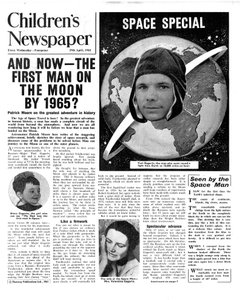 1965年までの最初の月面男、「子供新聞」のフロントページ、1961年（新聞）