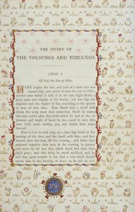 ヴォルスンとニブルングの物語、1870年頃の最初のページ