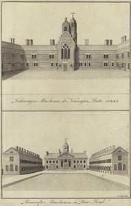Fishmongers Almshouses、Newington Butts and Bancrofts Almshouses、Bow Road、ロンドン 作： English School
