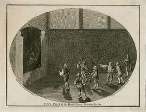 ファイブ、レスターフィールズのテニスコートでプレー 作： English School