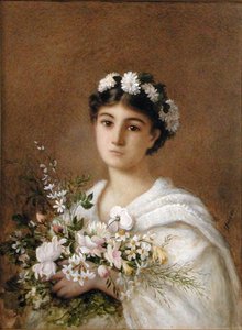 フローラ』1900年頃（紙に水彩） 作： English School