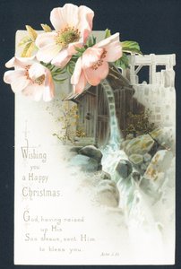 花と水のカスケード、クリスマスカード 作： English School