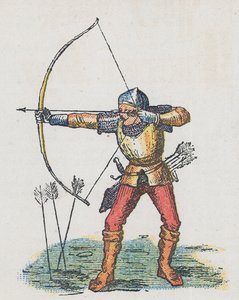 長い弓を持つ足の射手 作： English School