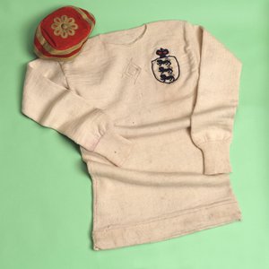アーノルド・カーク・スミスのサッカーシャツ、1873年（綿） 作： English School