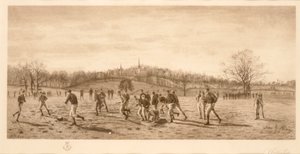 ハロー学校でのフットボール、1887 作： English School