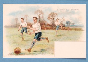 フットボールの父、c.1890-1900（印刷） 作： English School
